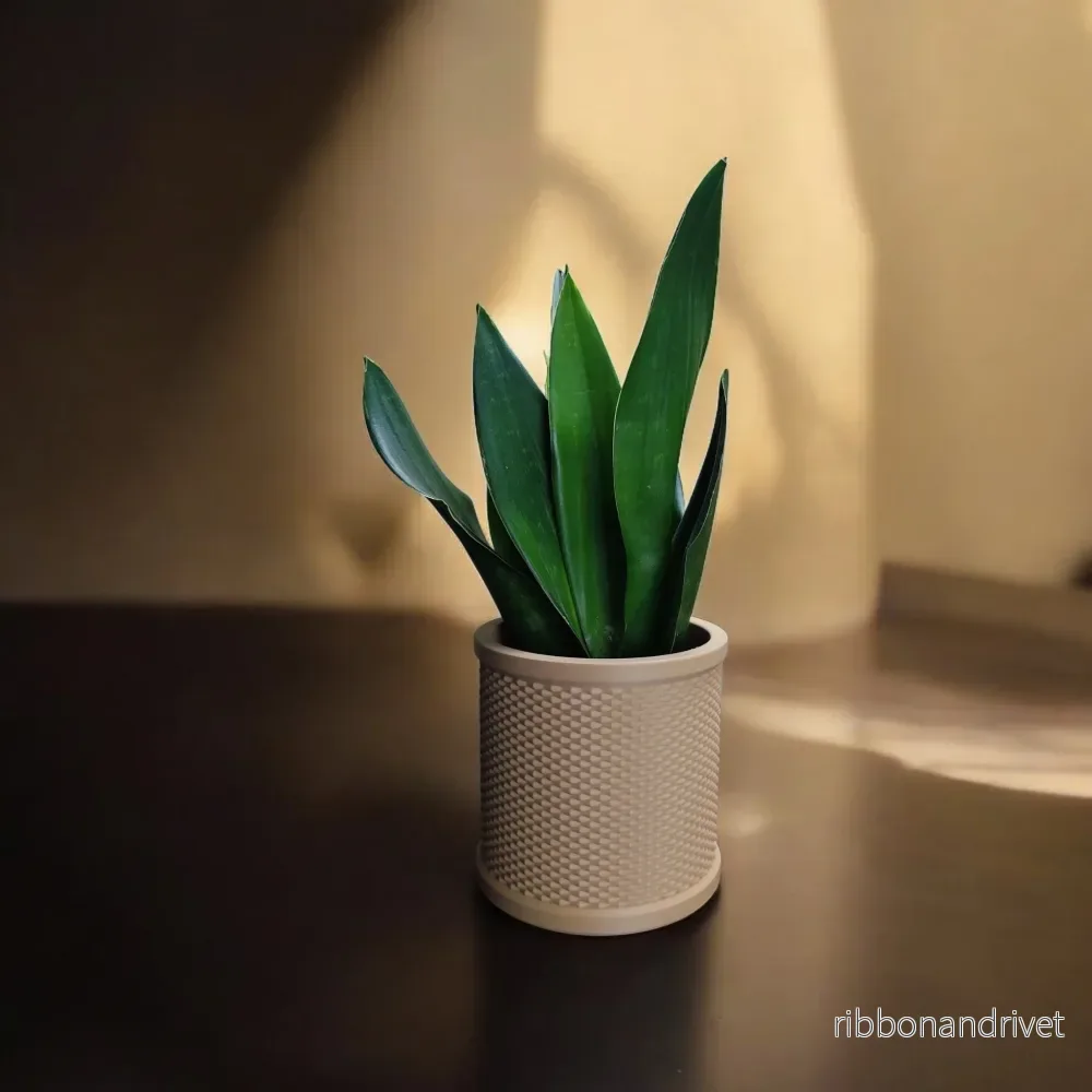 Retro Rattan Växtkruka i Mid-Century Stil