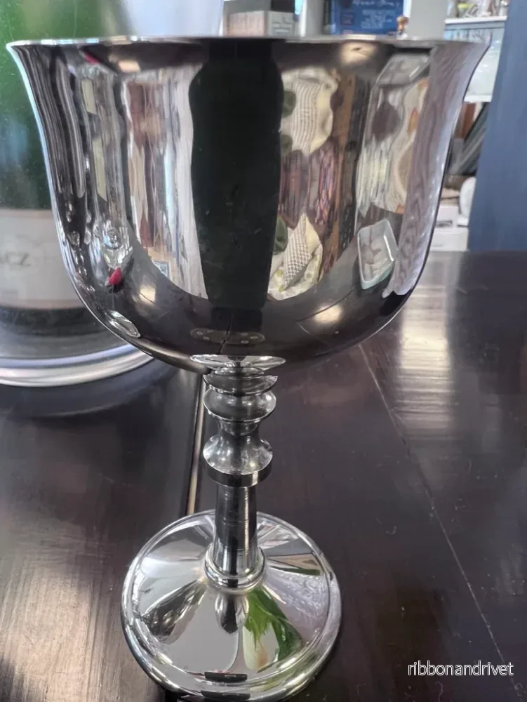 Silverpläterade vintagebägare i mässing - Bild 2