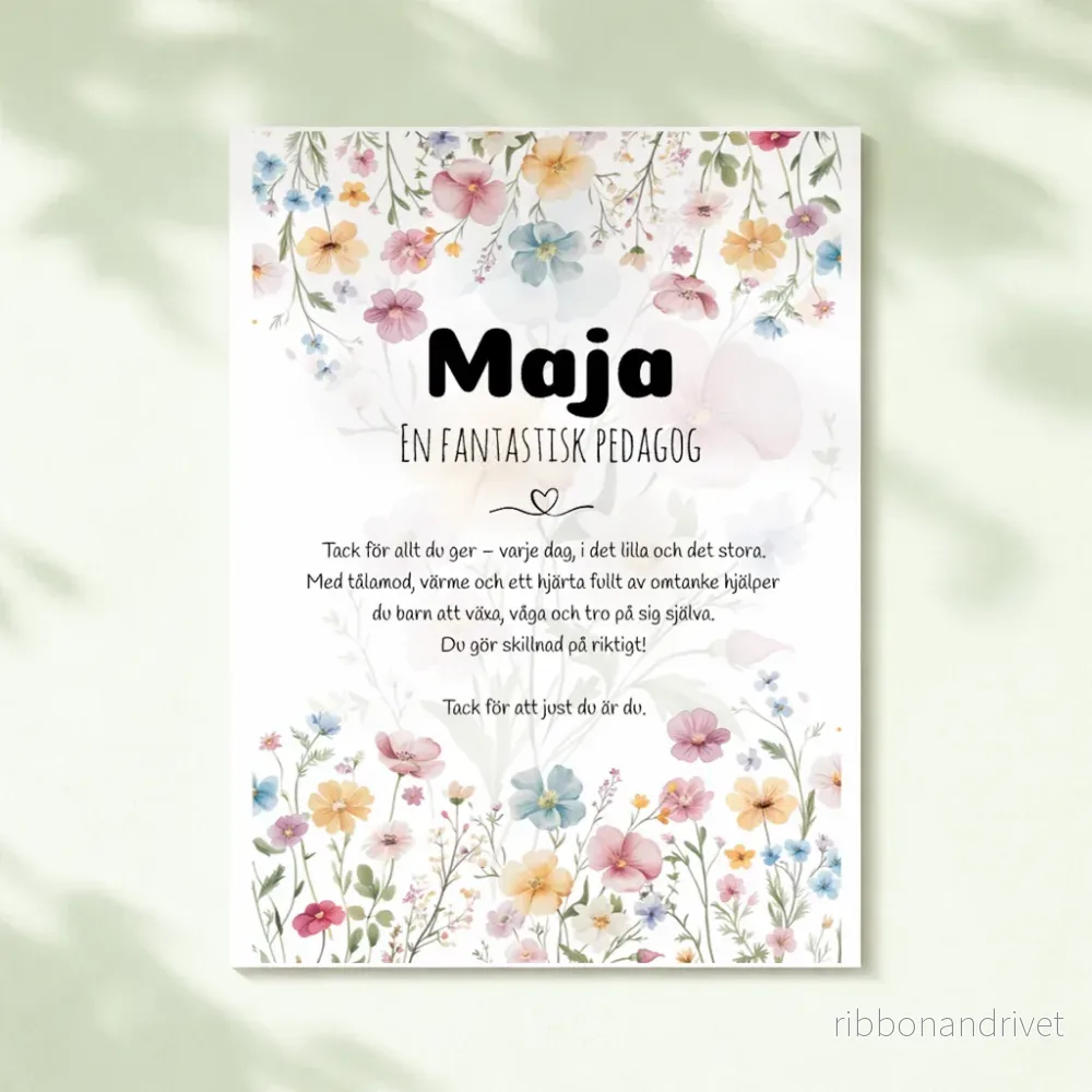 Blommor | Pedagog & lärare | Personlig poster Blommor | Pedagog & lärare | Personlig poster