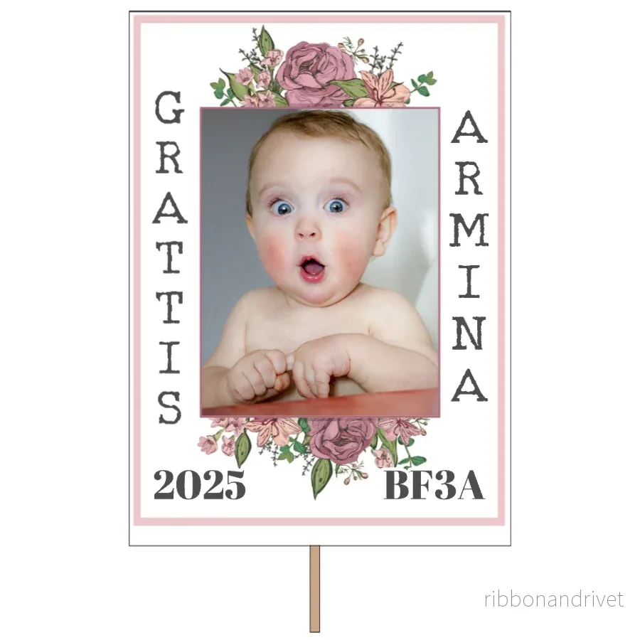 Rosa/lila blommor | Studentplakat