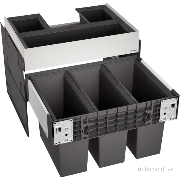 Blanco Select II avfallssystem 60/3 Orga för 600 mm stomme mörkgrå