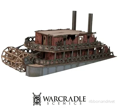 Warcradle Scenics: Black Lake Bayou – Paddle Steamer Warcradle Scenics: Black Lake Bayou – Paddle Steamer