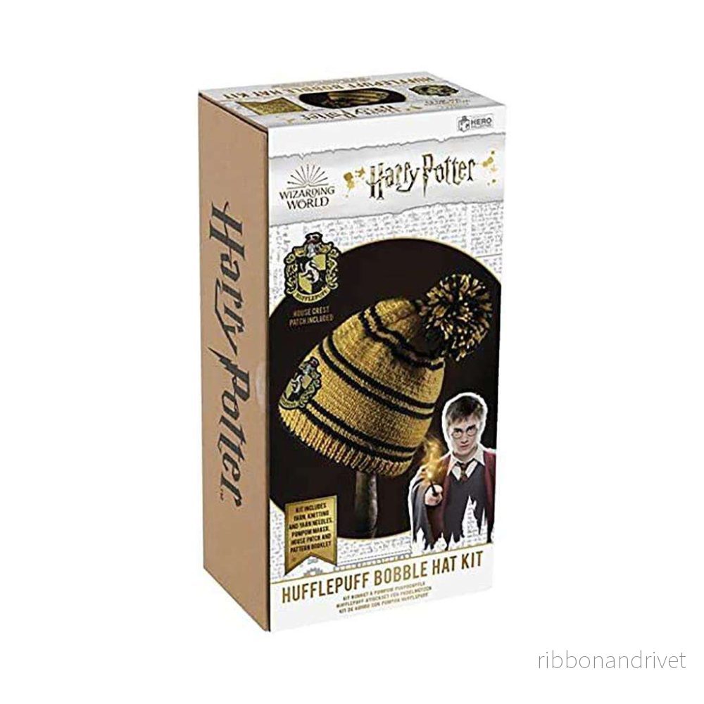 Harry Potter – Bobble Hat Knitting Set – Hufflepuff Harry Potter – Bobble Hat Knitting Set – Hufflepuff