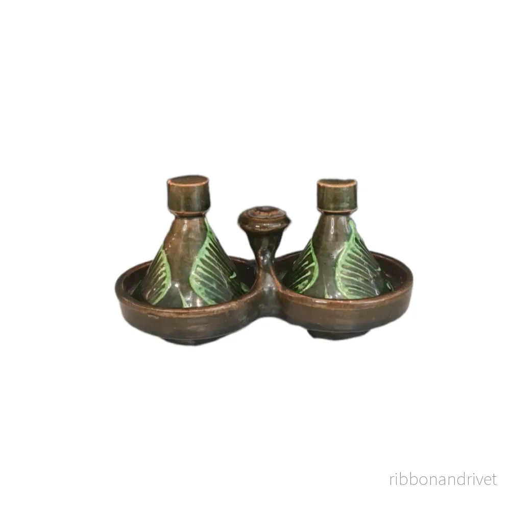 Minitagine (dubbel) Grön