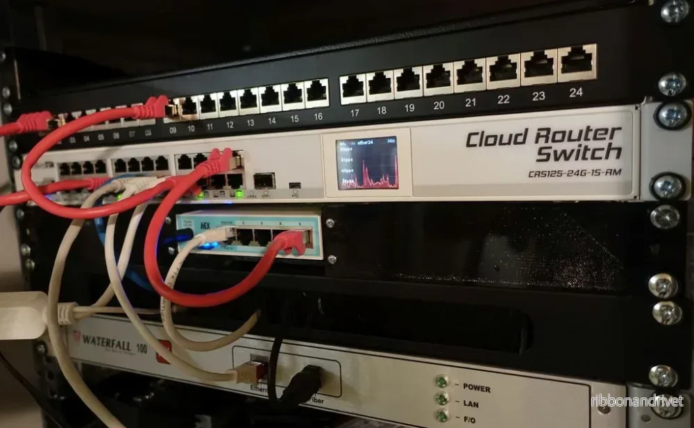MikroTik hEX (S) 19-tums rackmontering MikroTik hEX (S) 19-tums rackmontering