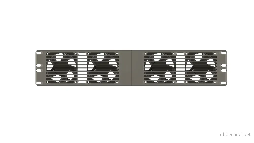 19-tums 2U blindpanel för 80mm fläkt - Bild 3