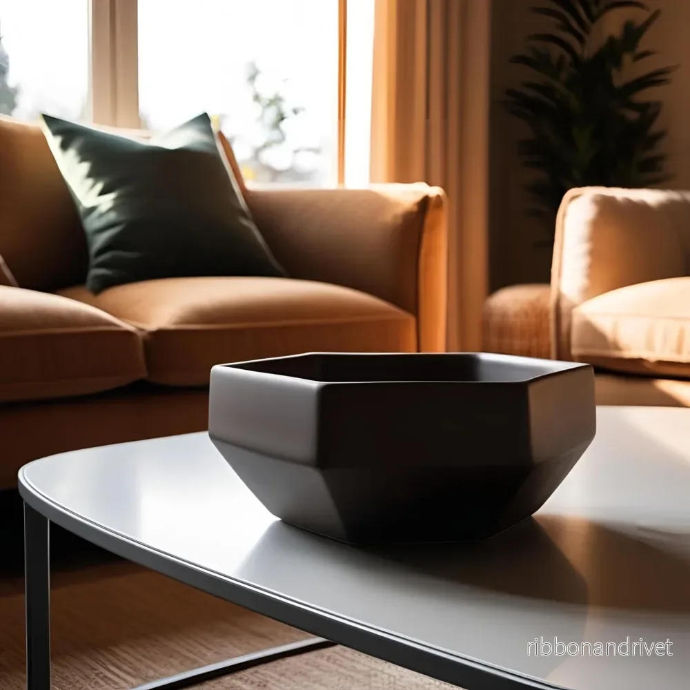 Modern minimalistisk sexkantig skål för hemmet