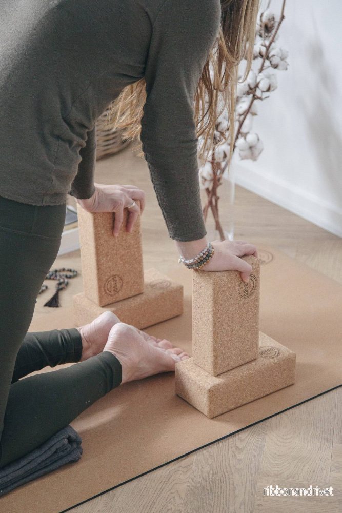 Sustain Cork Yoga Block - set med 2 - - Bild 3