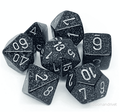 Chessex Speckled Polyhedral 7-Die Set - Ninja