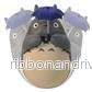 Stora Totoro Figur med Rund Botten och Blad - Bild 2