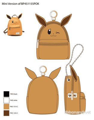 Pokémon Eevee Mikroväska med Löstagbar Kedja Pokémon Eevee Mikroväska med Löstagbar Kedja