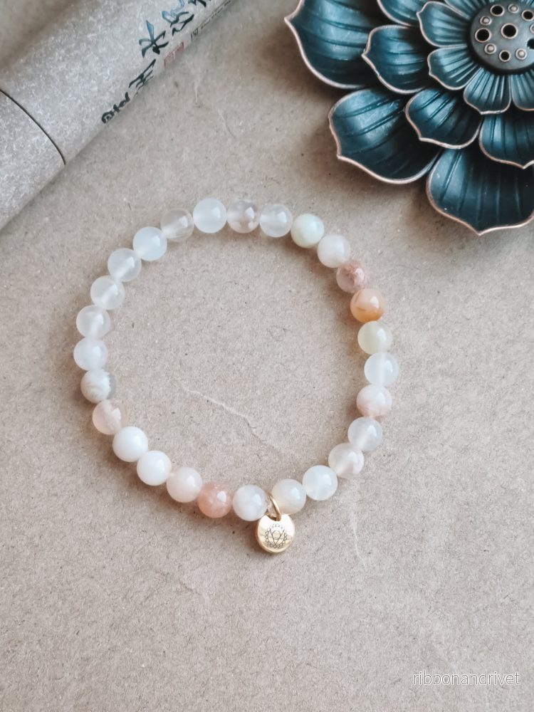 Mantra ENERGY armband – Passion – Blomsteragat – Mantra ENERGY armband – Passion – Blomsteragat –