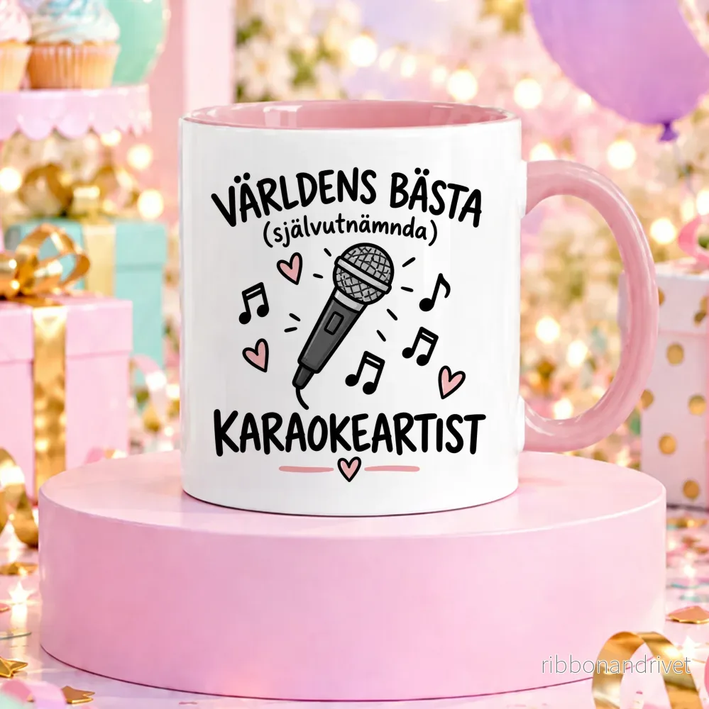 Självutnämnd Karaokeartist | Rolig mugg - Bild 2
