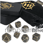 ENHANCE Bordsrollspel 7pc DnD Metalltärningsset med Fodral och Tärningspåse - Bild 2