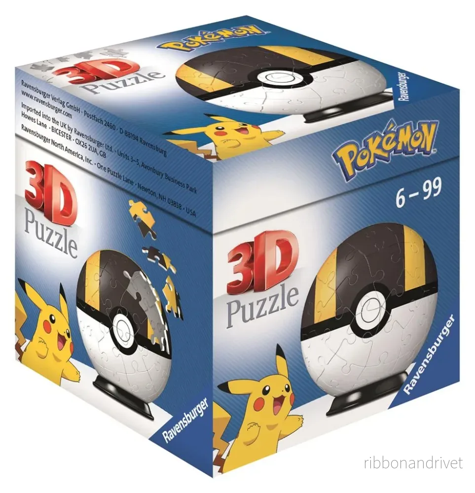 3D Puzzle-Boll – Pokémon Pokéballs – Hyperball 54 delar 3D Puzzle-Boll – Pokémon Pokéballs – Hyperball 54 delar