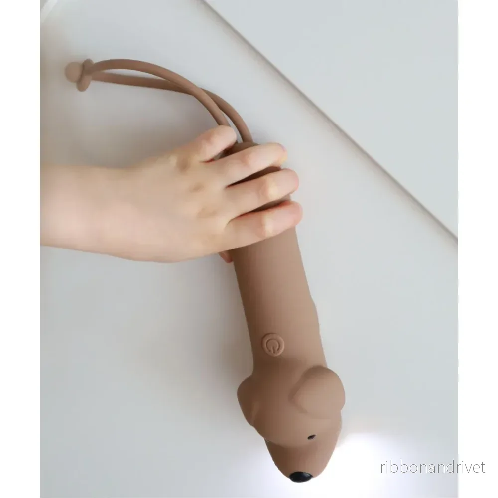 Hundformad Ficklampa i Mjuk Silikon – dimbar och laddningsbar barnlampa - Bild 2