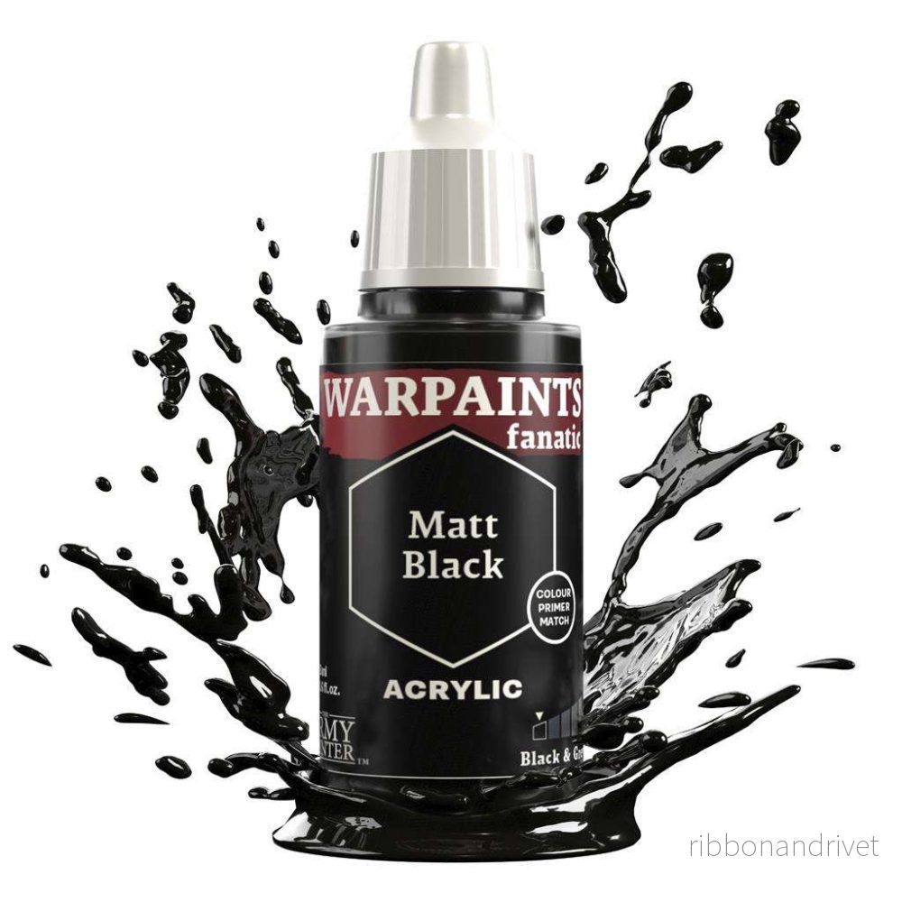 Army Painter – Warpaints Fanatic: Matt Black Army Painter – Warpaints Fanatic: Matt Black