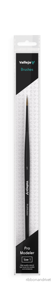 Vallejo Pro Modeler Natural Hair Round Brush No. 1 Vallejo Pro Modeler Natural Hair Round Brush No. 1