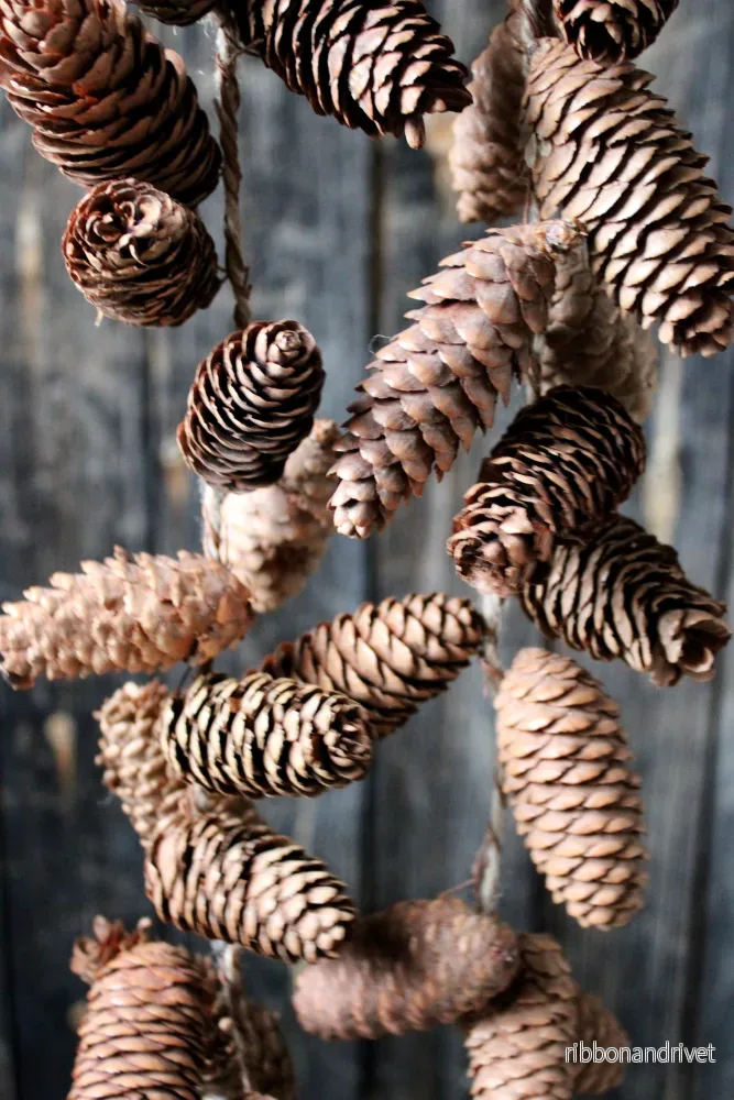 Dekorativ girlang med grankottar - Bild 2
