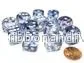 Chessex 16mm d6 med pips Tärningsblock (12 Tärningar) - Nebula Black w/white - Bild 3