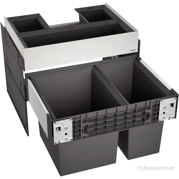 Blanco Select II avfallssystem 60/2 Orga för 600 mm stomme mörkgrå