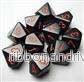 Chessex Opaque Polyhedral Tärningsset d10 - Svart/Röd
