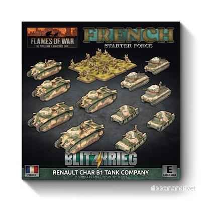 Flames of War - Fransk Char B1 Stridsvagnsföretag (plast) - Bild 2