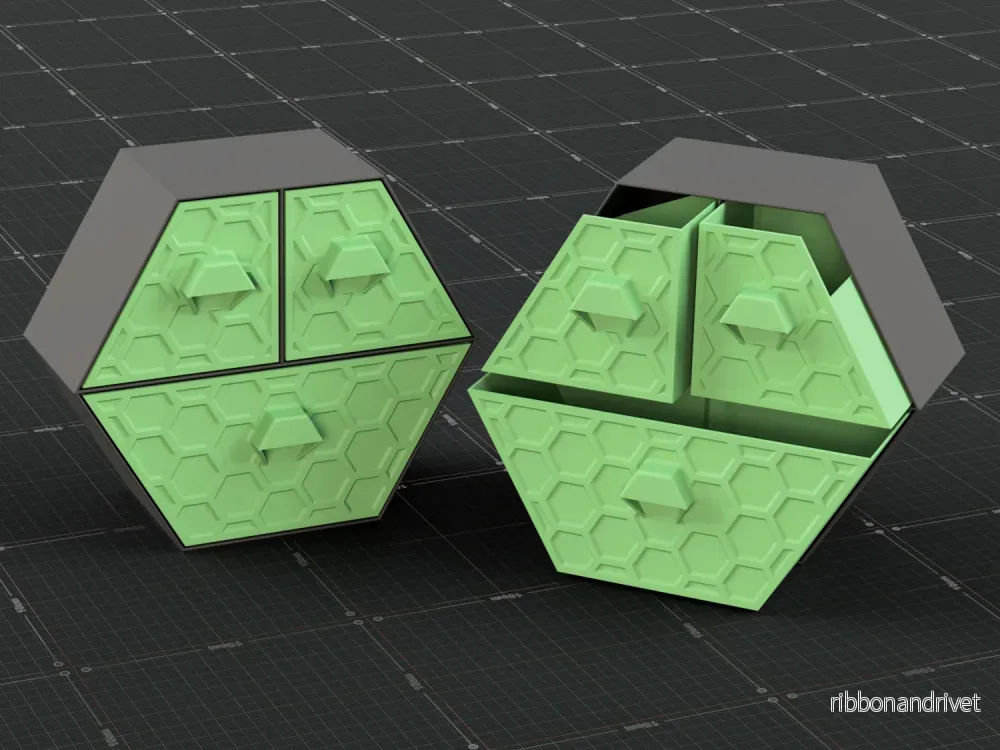 Hexagonal lådorganisator Hexagonal lådorganisator