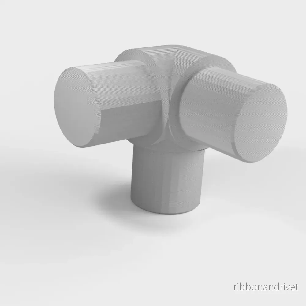 2,5 cm PVC 3-vägs T-koppling - Bild 3