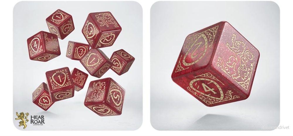 Game of Thrones Lannister 10xD6 Tärningsset Game of Thrones Lannister 10xD6 Tärningsset
