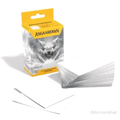 Asgaardian Sleeves – Enfärgade vita standardkortsfodral i perfekt storlek - Bild 2
