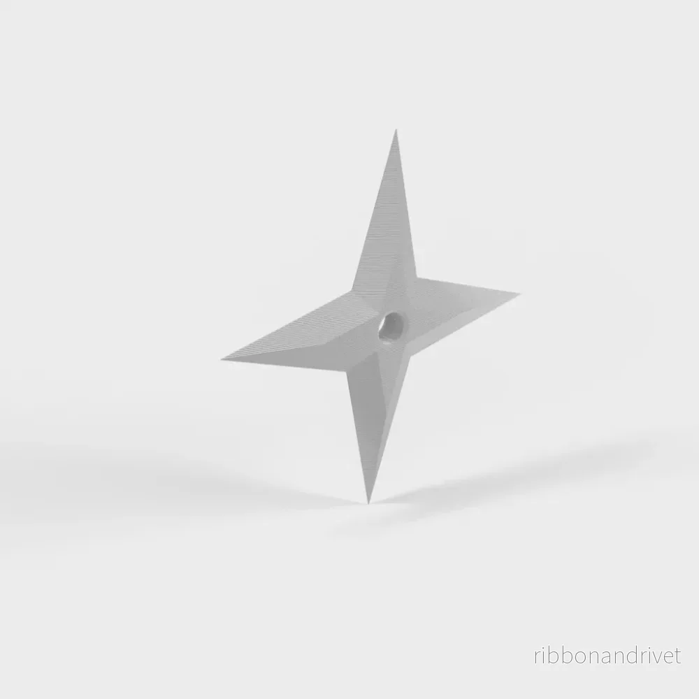 Klassisk dekorativ shuriken kastkniv för utställning - Bild 3