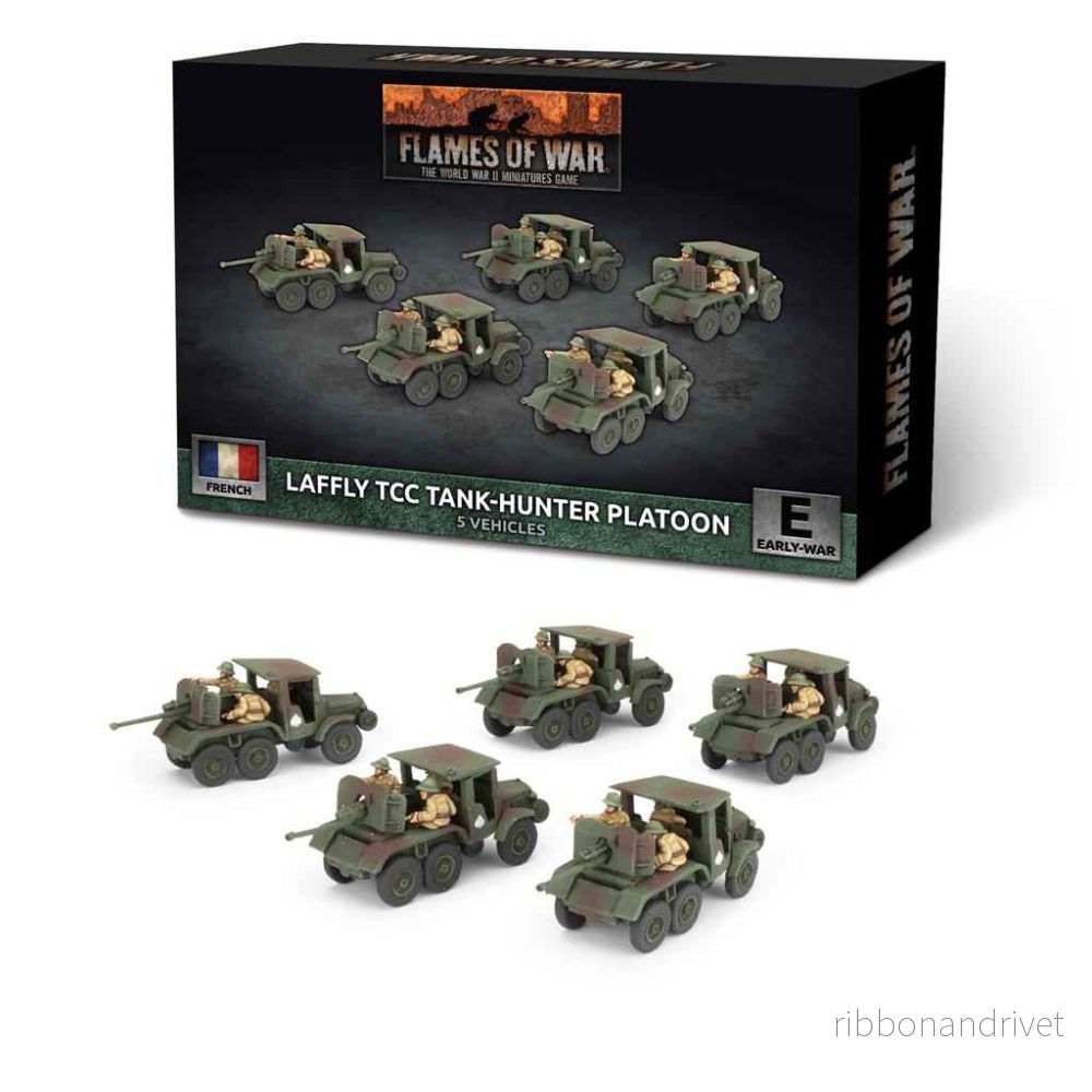 Flames of War – Laffly W15 TCC SP Anti-tank Pluton (x5) Flames of War – Laffly W15 TCC SP Anti-tank Pluton (x5)