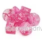 Chessex Ghostly Glow 7-Tärningsset - Rosa med Silver - Bild 2