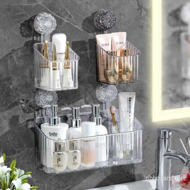 Transparent självhäftande duschhylla 3-Pack - Bild 3