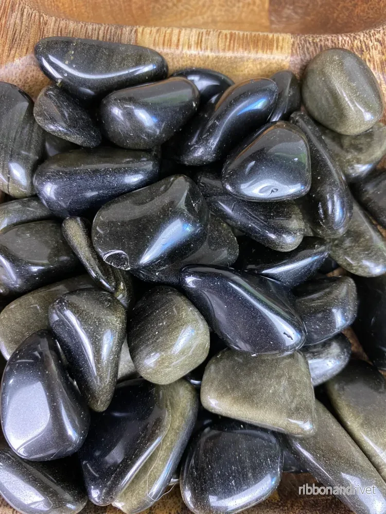 Trumlad Obsidian Gold Sheen - Bild 3