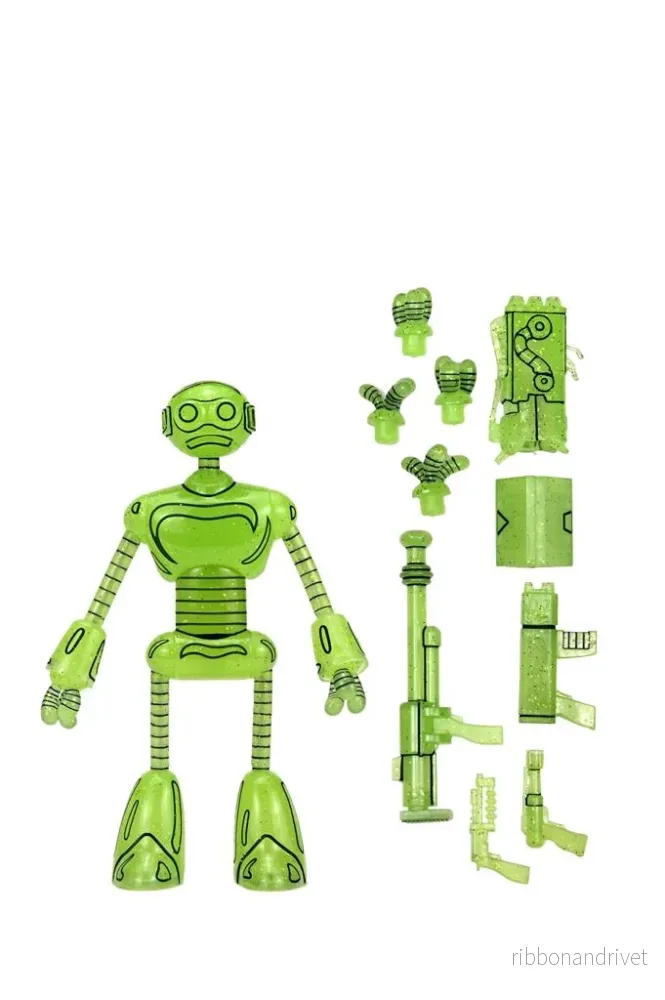 TMNT Mirage Comics – 7” Skala Actionfigur – Transmat Fugitoid GID