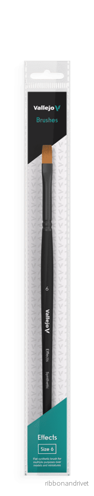 Vallejo - Flat Rectangular Synthetic Brush No. 6