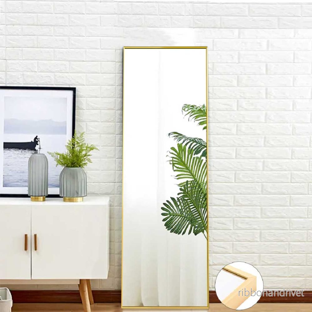 Yelenaro Golvspegel 150×40 cm – Rektangulär spegel med metallram - Bild 2
