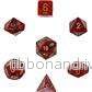 Chessex Vortex 7-Tärningsset – Burgundy med Guld