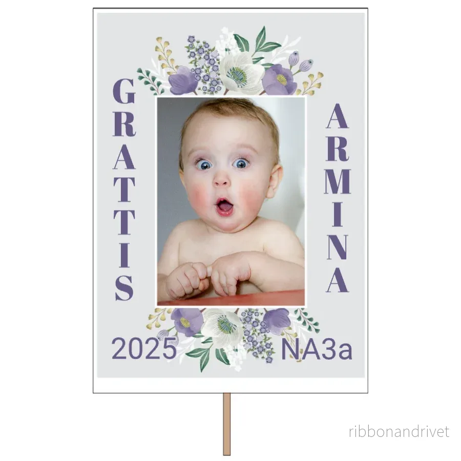 Lila blommor | Studentplakat