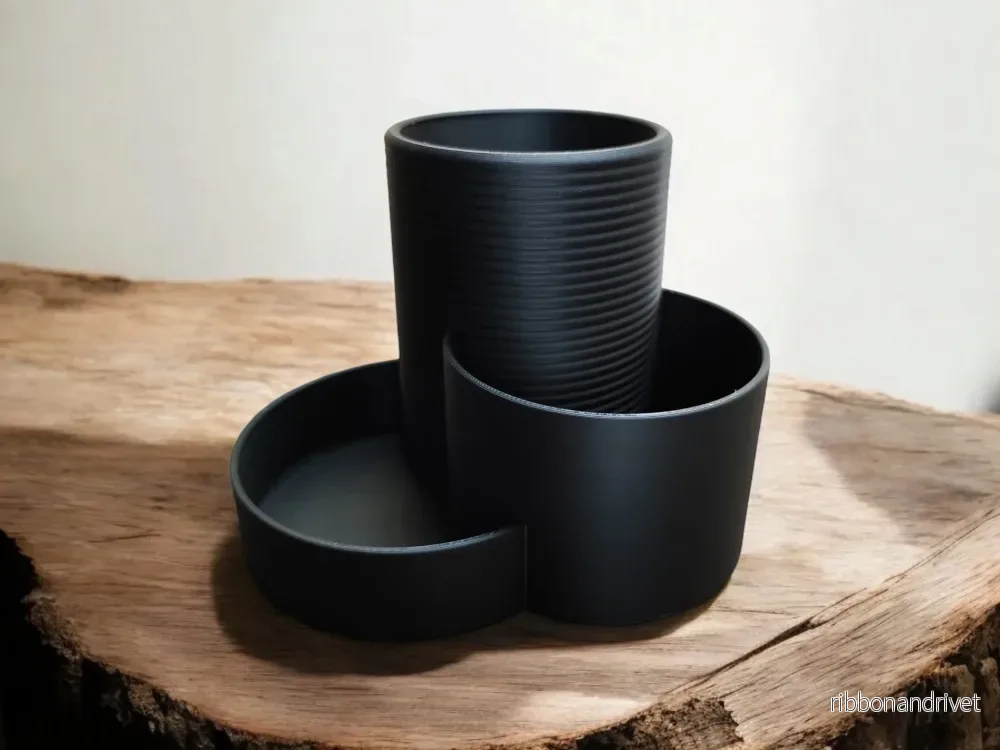 Modern skrivbordsorganisatör med tre fack - Bild 2