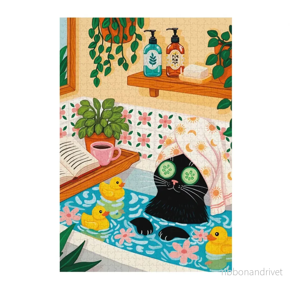 Pussel 1000 bitar - Cat spa - Bild 2