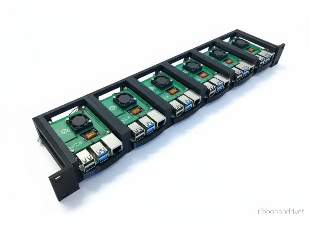 Raspberry Pi 4 1U 19-tums serverracksats Raspberry Pi 4 1U 19-tums serverracksats