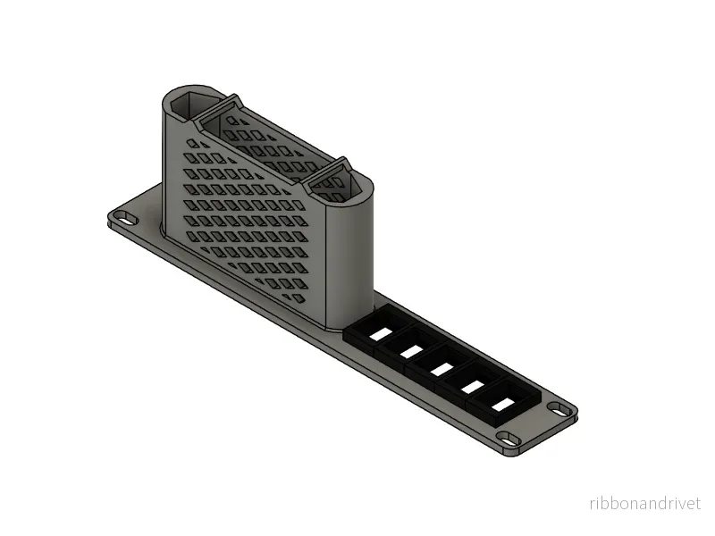 Rackfästen till Unifi USW-Flex-Mini med keystone-portar