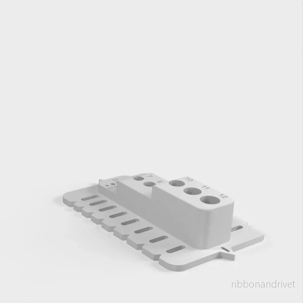 Bärbart borrstyrblock med metriska hål och justeringspunkter - Bild 3