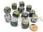 Chessex 16mm d6 Dice Blocks (12 Dice) - Festive Mosaic/Yellow - Bild 3