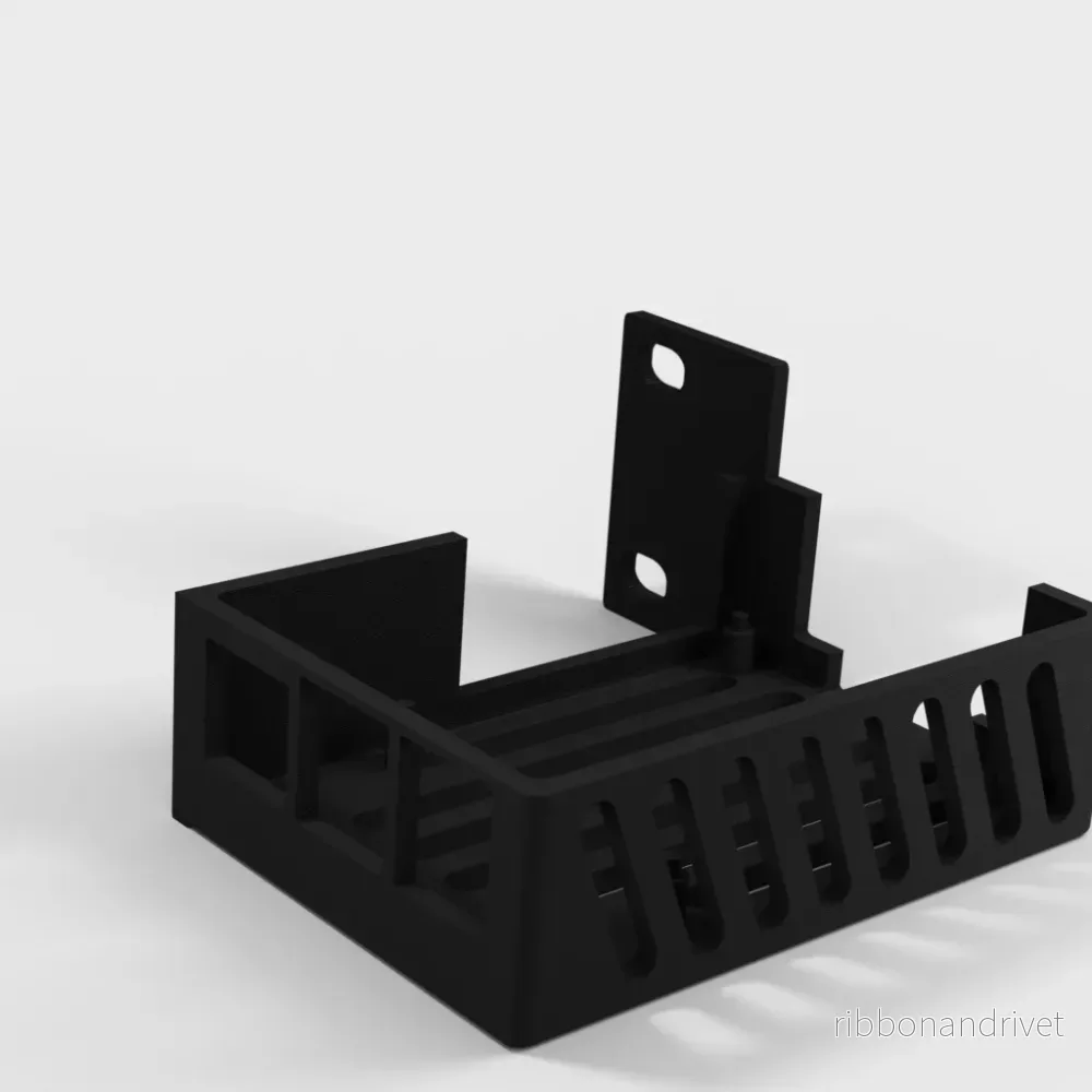 Raspberry Pi 5 rackmonteringsfodral med bakåtvända portar
