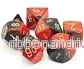 Chessex Gemini Polyhedral 7-Tärningsset - Svart-Röd med Guld - Bild 2