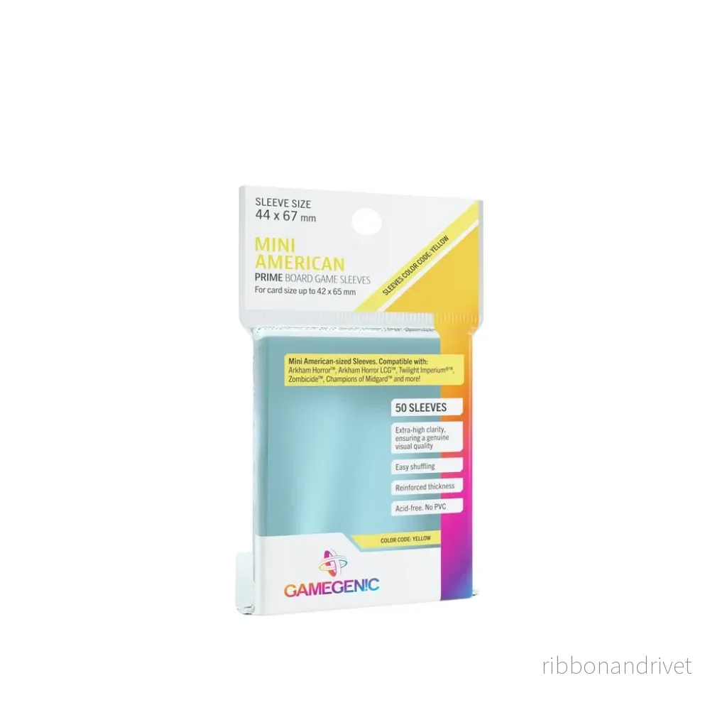Gamegenic – PRIME Mini American-Sized Sleeves 44 x 67 mm – Clear (50 Sleeves) Gamegenic – PRIME Mini American-Sized Sleeves 44 x 67 mm – Clear (50 Sleeves)